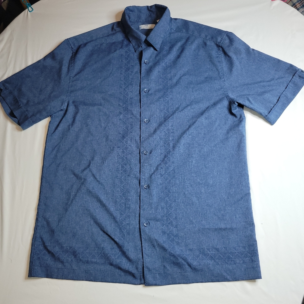 Men's Blue  Short Sleeve Shirt